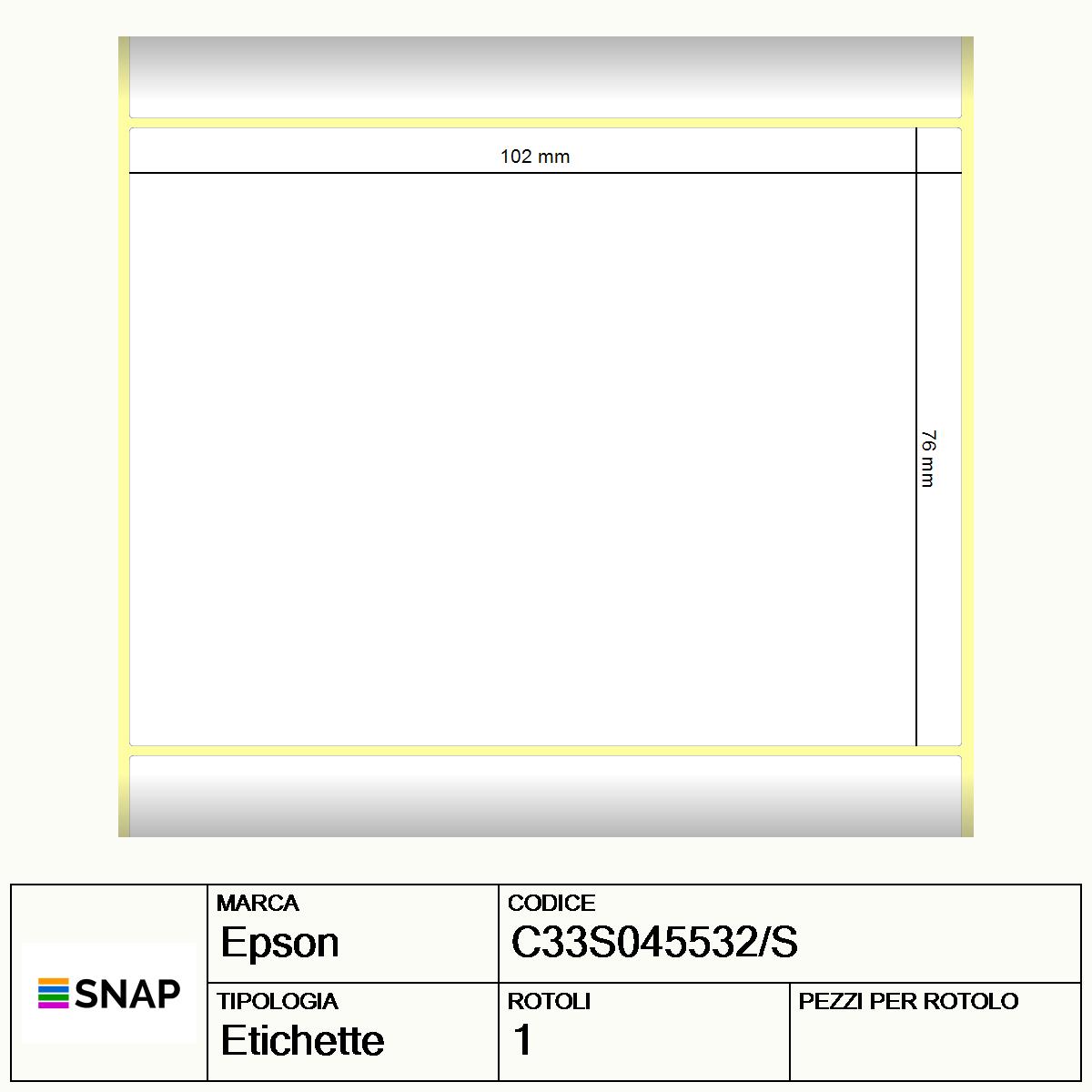 C33S045532/S - Etichette Epson  Carta