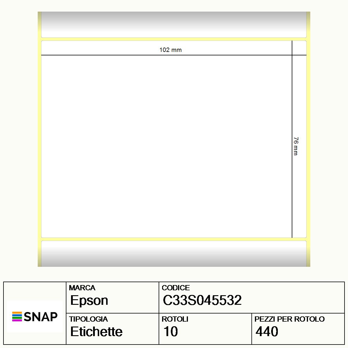 C33S045532 - Etichette Epson  Carta