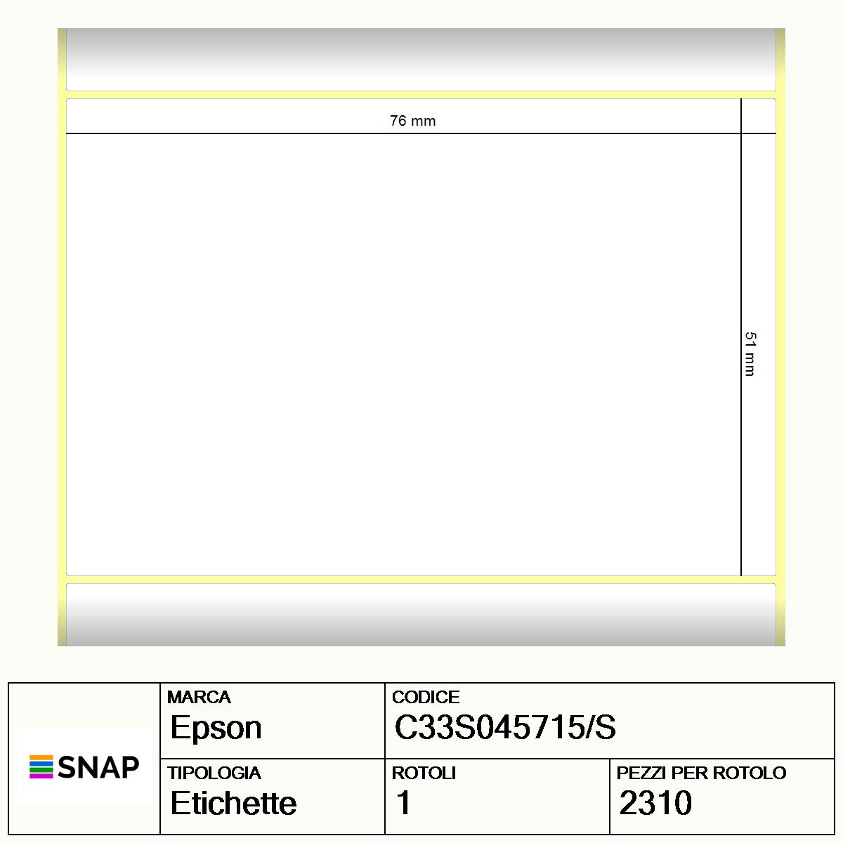 C33S045715/S - Etichette Epson  Polietilene