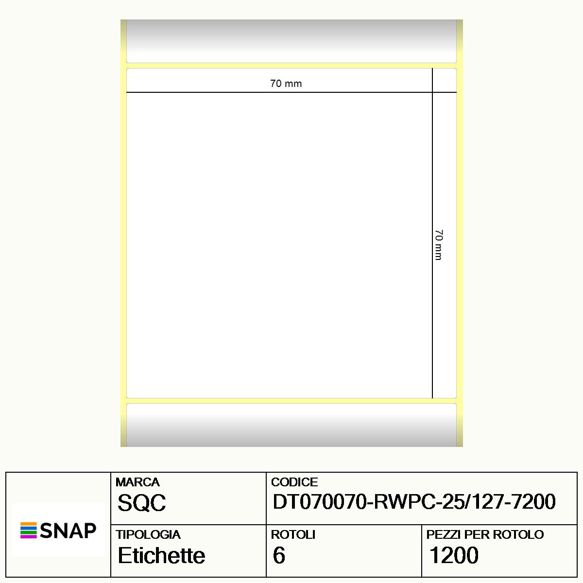 DT070070-RWPC-25/127-7200 - Etichette SQC  S-DESK-PD