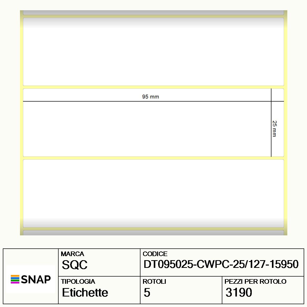DT095025-CWPC-25/127-15950 - Etichette SQC  S-FROZEN Carta