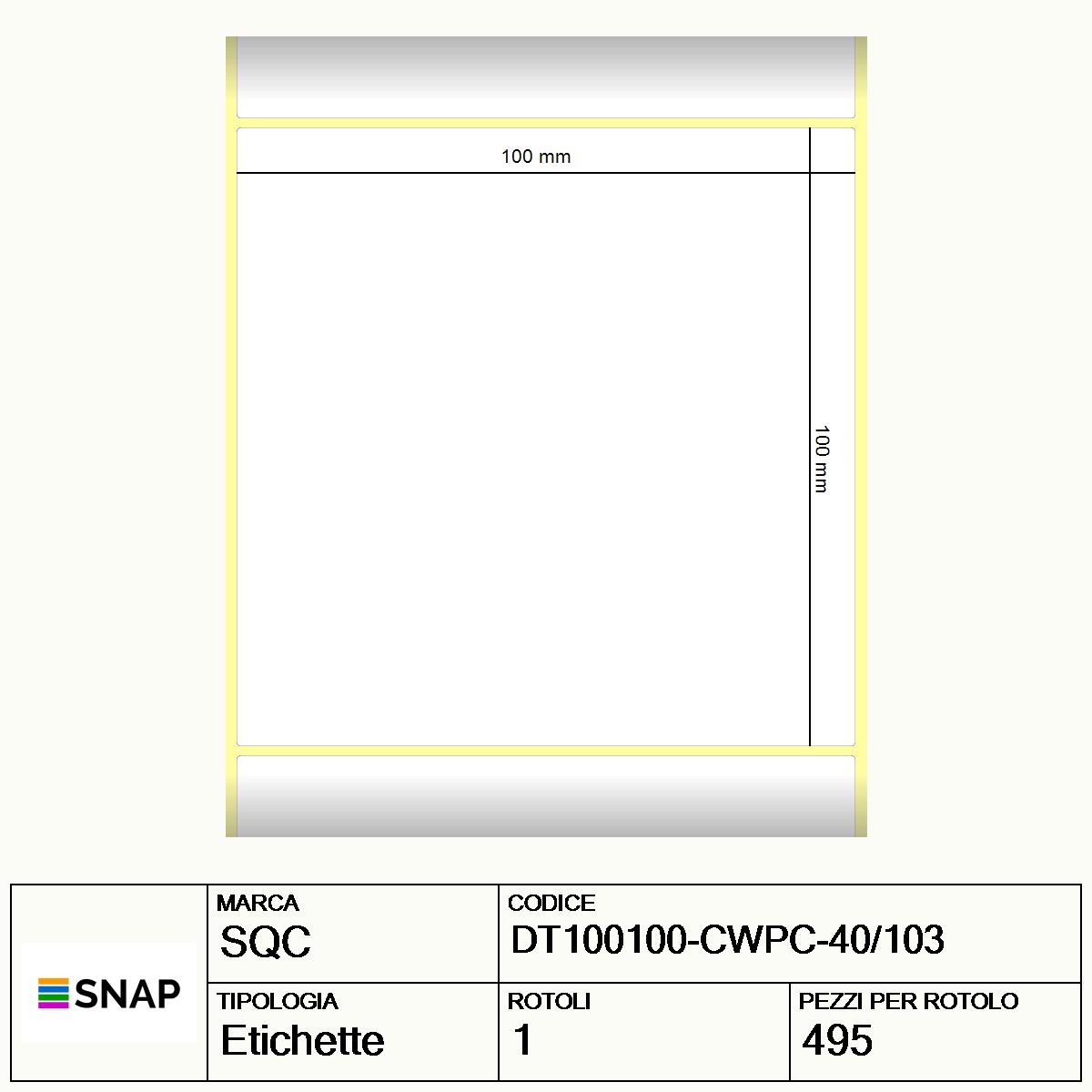 DT100100-CWPC-40/103 - Etichette SQC  S-SHIP Carta