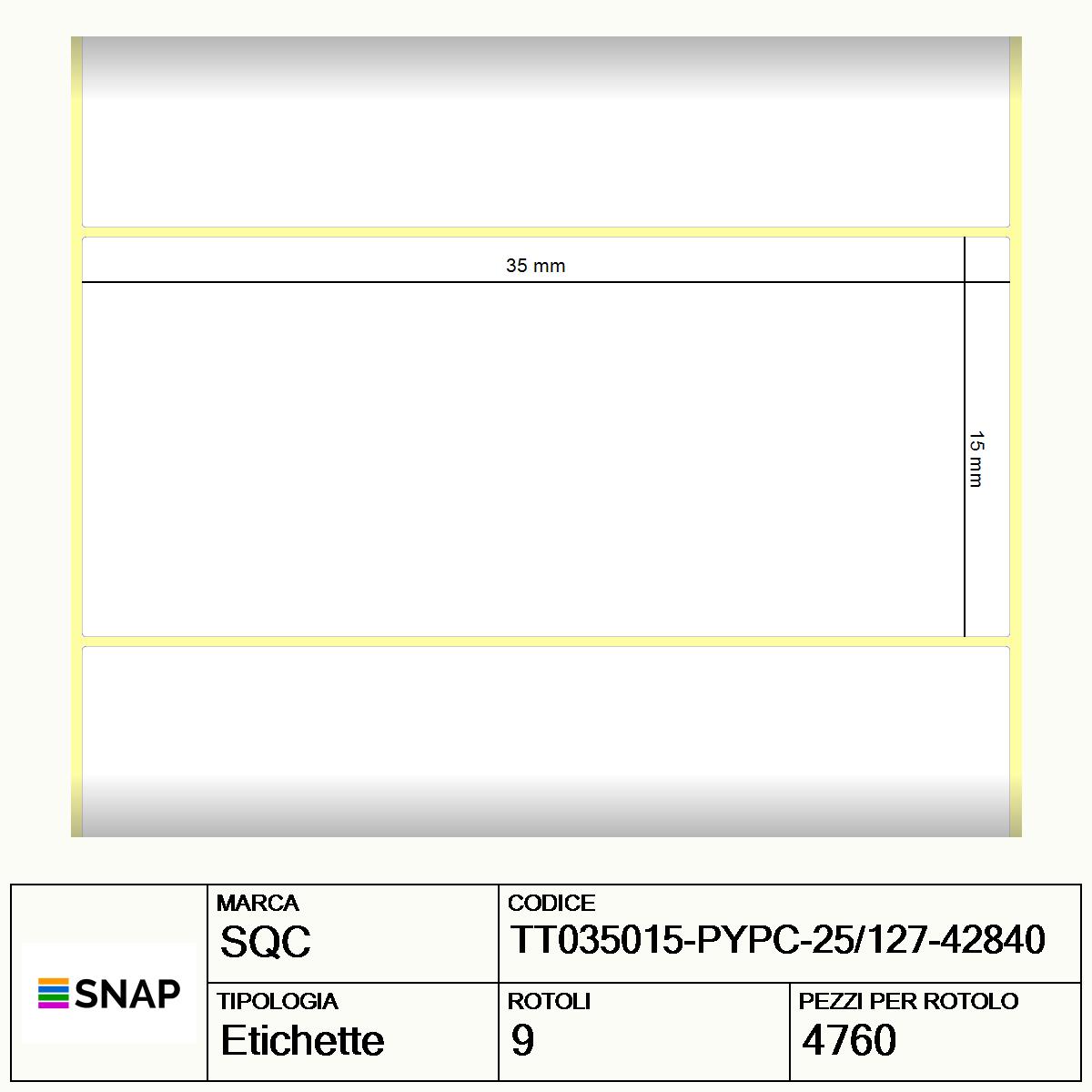TT035015-PYPC-25/127-42840 - Etichette SQC Personalizzato S-DESK-PTC