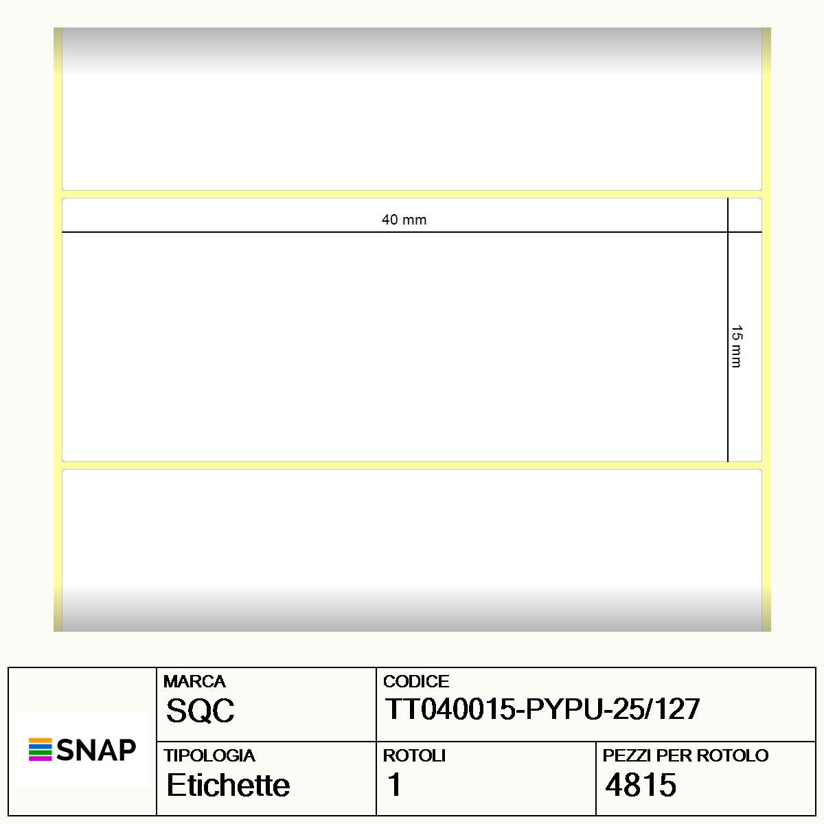 TT040015-PYPU-25/127 - Etichette SQC Giallo fluorescente S-DESK-PTC