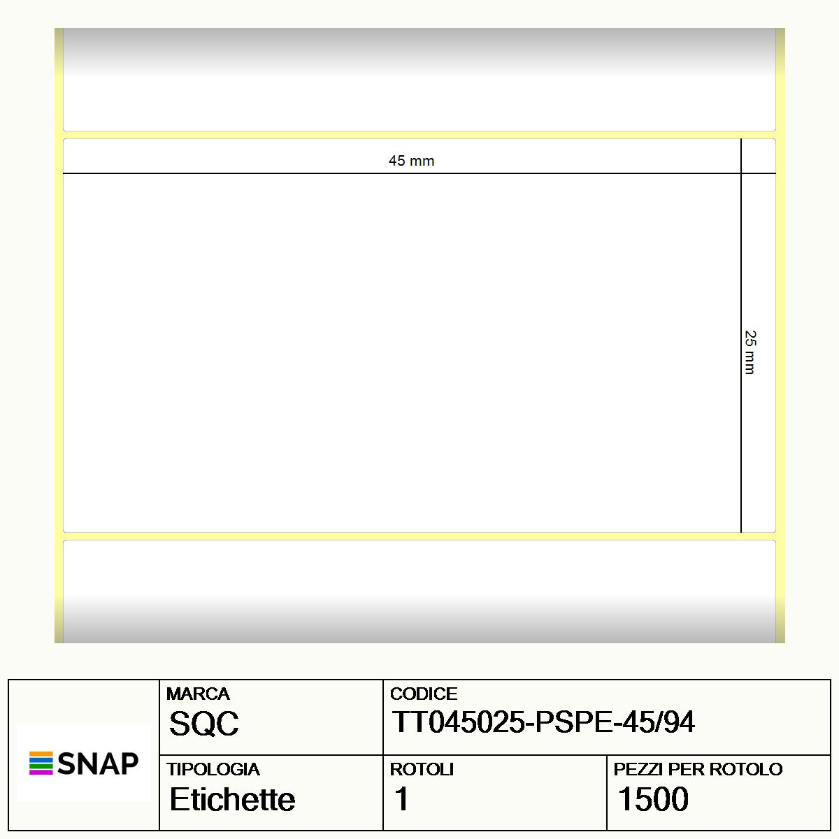 TT045025-PSPE-45/94 - Etichette SQC Argento S-FRICTION Poliestere