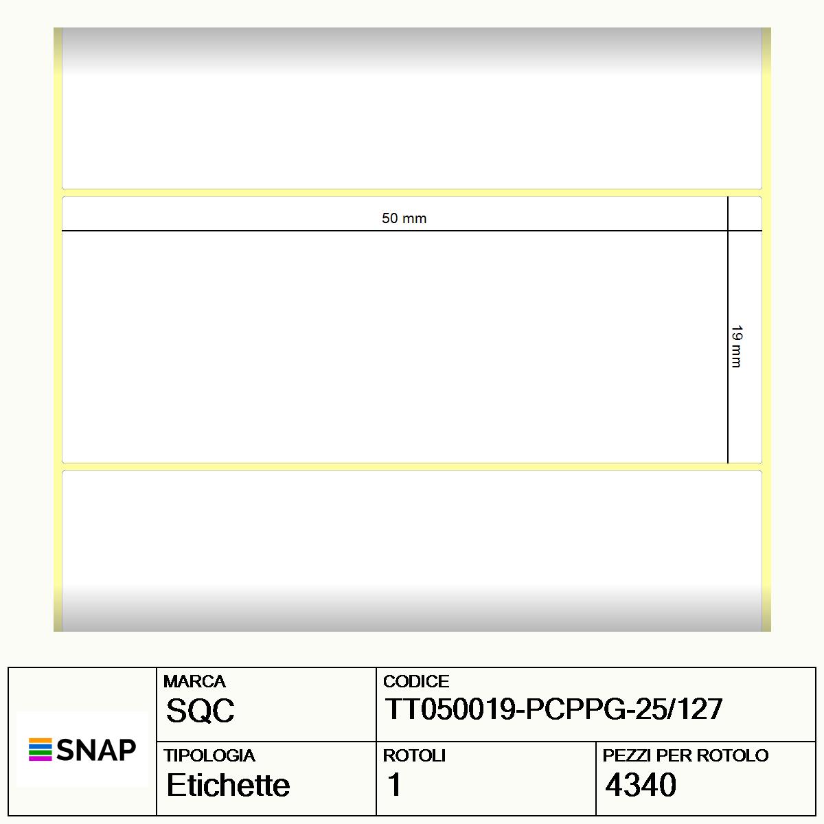 TT050019-PCPPG-25/127 - Etichette SQC Trasparente neutro S-DESK-STC