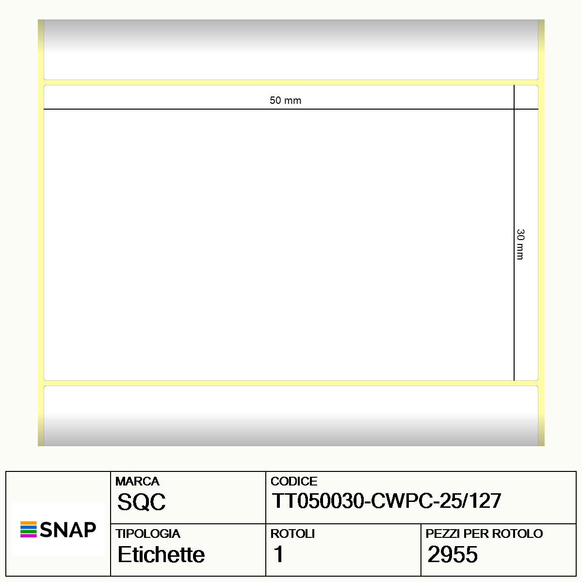 TT050030-CWPC-25/127 - Etichette SQC  S-FROZEN Carta