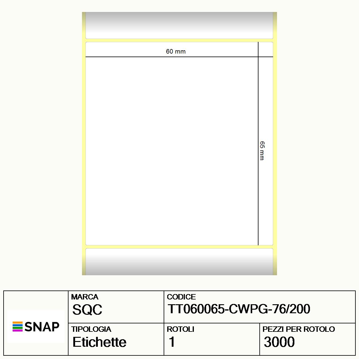 TT060065-CWPG-76/200 - Etichette SQC  S-FROZEN Polipropilene