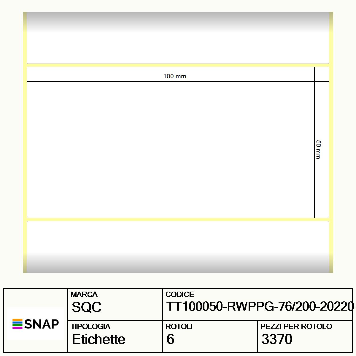 TT100050-RWPPG-76/200-20220 - Etichette SQC  S-HARD-ST Polipropilene