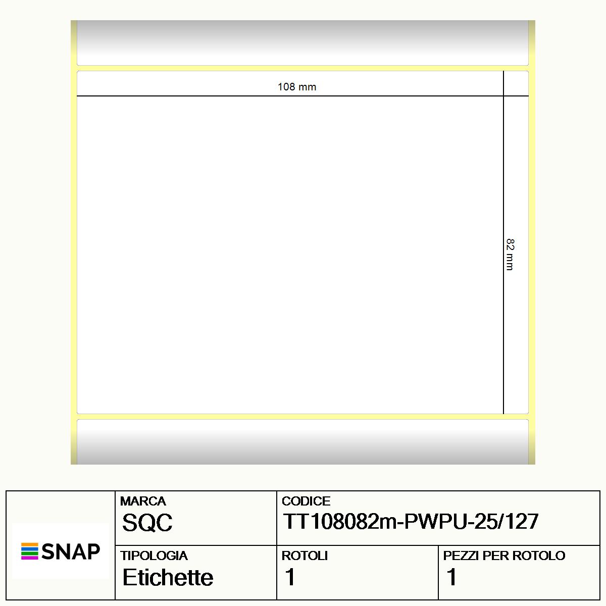 TT108082m-PWPU-25/127-1680 - Etichette SQC  S-DESK-PT Carta