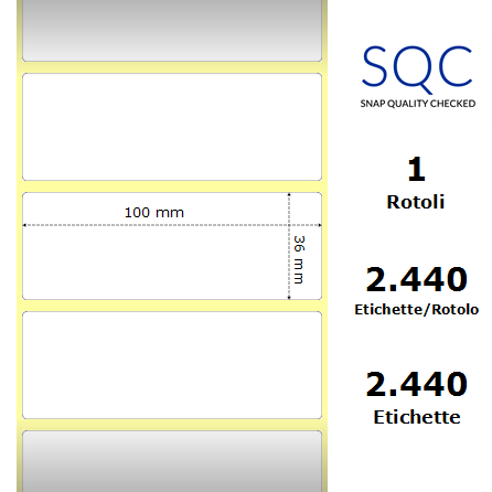 DT100036-PWPC-76/155 - Etichette SQC  Carta
