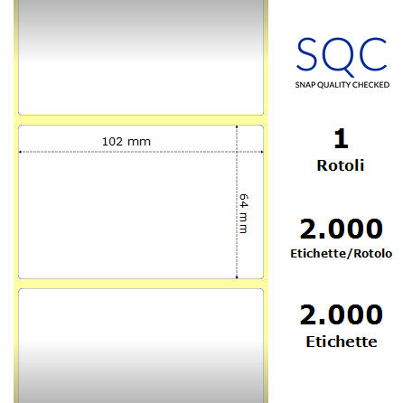 TT102064-PWPU-45/166 - Etichette SQC  S-HARD-PT Carta