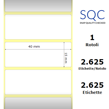 DT040015-PWPC-25/100 - Etichette SQC  S-DESK-PD Carta