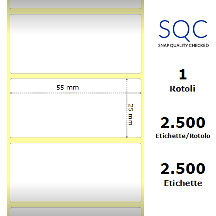 DT055025-PWPC-40/122 - Etichette SQC  S-HEALTCARE Carta