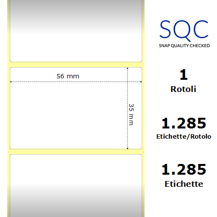 DT056035-PWPU-40/107 - Etichette SQC  S-DESK-PD Carta