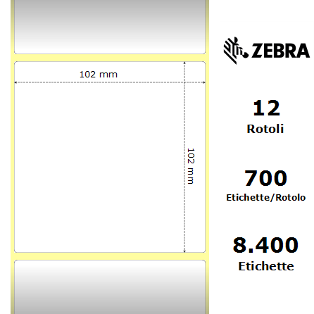 3006321* - Etichette Zebra  Z-Select 2000T Carta