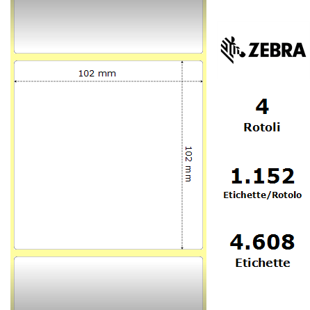 880134-127 - Etichette Zebra  Z-Select 2000T Carta