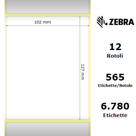 800274-505* - Etichette Zebra  Z-Select 2000T Carta