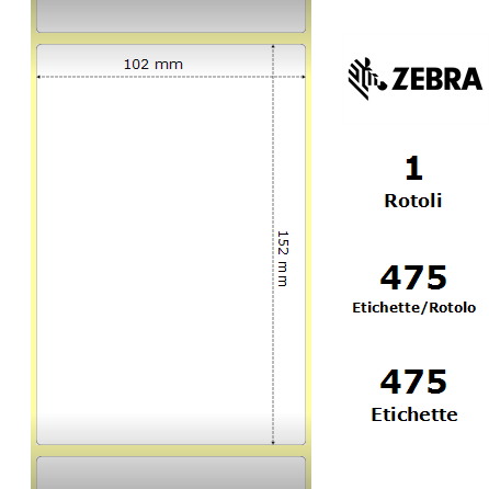 3006322*/S - Etichette Zebra  Z-Select 2000T Carta