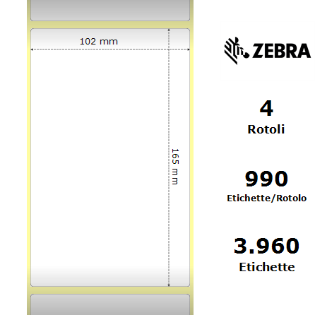 3007419-T - Etichette Zebra  Z-Perform 1000D Carta