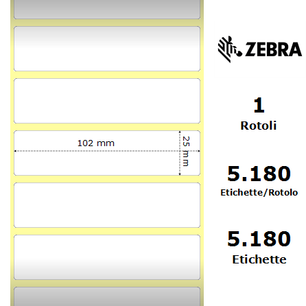 880350-025/S - Etichette Zebra  Z-Ultimate 3000T White Poliestere
