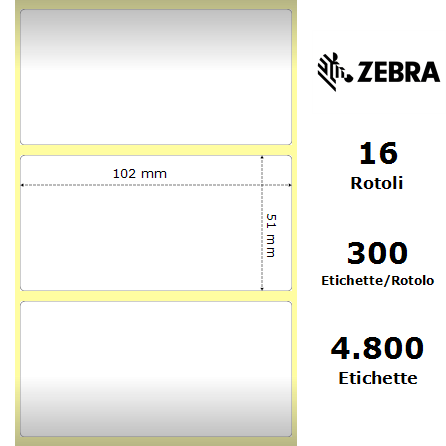 3008870-T* - Etichette Zebra  Z-Perform 1000D Carta