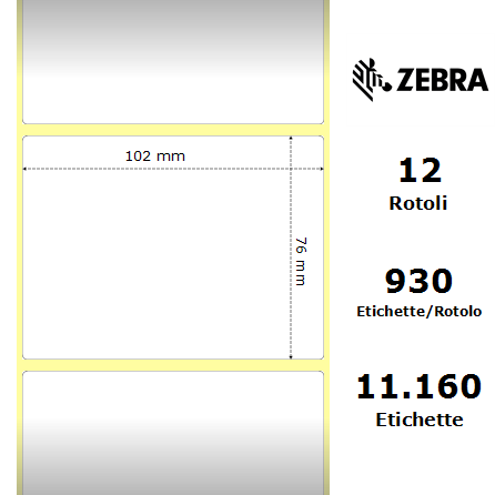 3006320* - Etichette Zebra  Z-Select 2000T Carta
