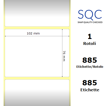 DT102076-PWPC-50/127 - Etichette SQC  S-DESK-PD Carta
