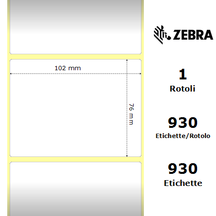 3006320*/S - Etichette Zebra  Z-Select 2000T Carta