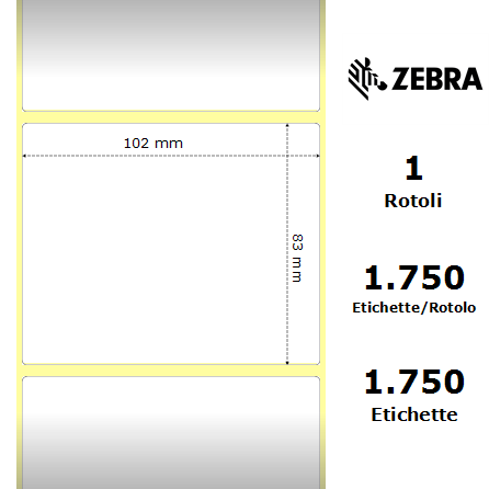 880026-082/S - Etichette Zebra  Z-Perform 1000T Carta