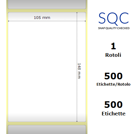 DT105148-PWPU-25/126 - Etichette SQC  Carta