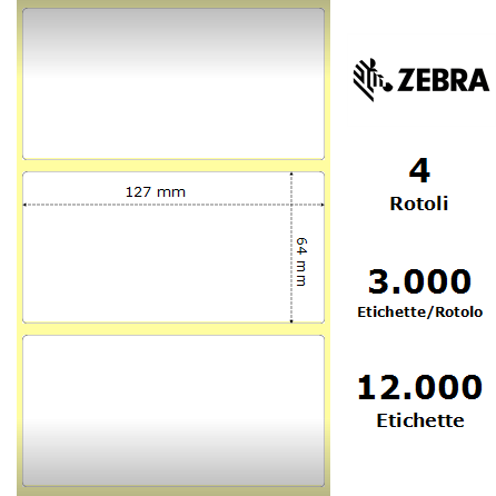 3006417 - Etichette Zebra  Z-Perform 1000T Carta