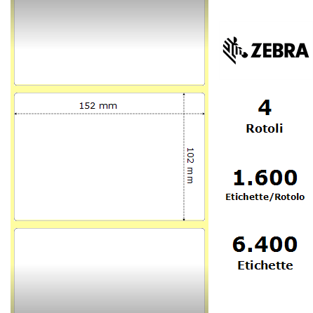 3003632* - Etichette Zebra  Z-Perform 1000T Carta