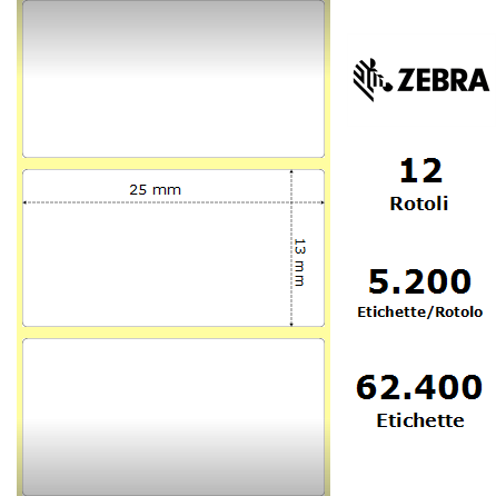3003253 - Etichette Zebra  Z-Ultimate 3000T White Poliestere