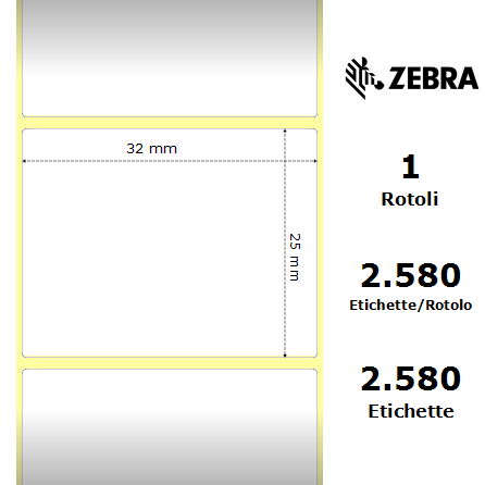 800261-105*/S - Etichette Zebra  Z-Select 2000D Carta