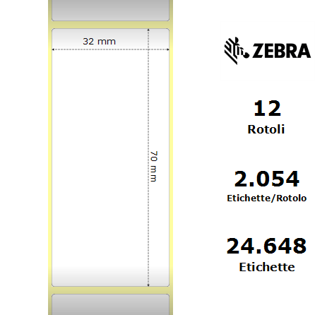 880004-069 - Etichette Zebra  Z-Perform 1000T Carta
