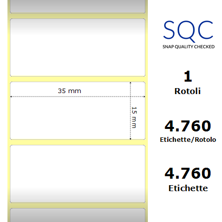 TT035015-PWPC-25/127 - Etichette SQC  S-DESK-PT Carta
