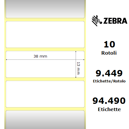 76534 - Etichette Zebra  Z-Ultimate 3000T White Poliestere