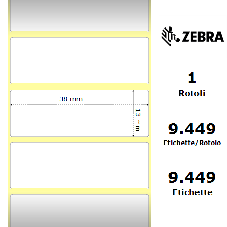 76534/S - Etichette Zebra  Z-Ultimate 3000T White Poliestere