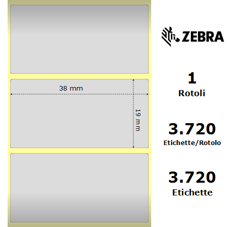 3006493/S - Etichette Zebra Argento Z-Ultimate 3000T Silver