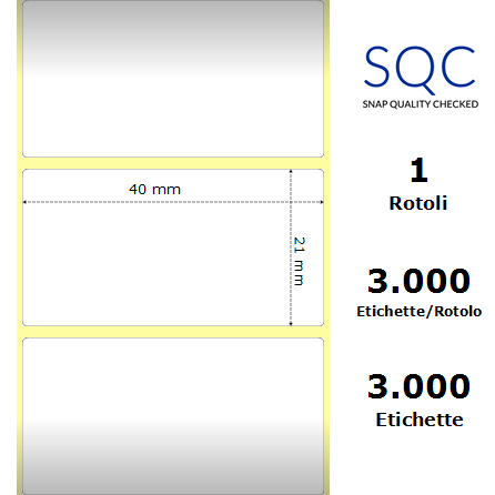 DT040021-PWPU-25/127 - Etichette SQC  S-DESK-PD Carta