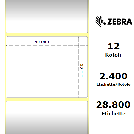 3009003-T - Etichette Zebra  Z-Perform 1000T Carta