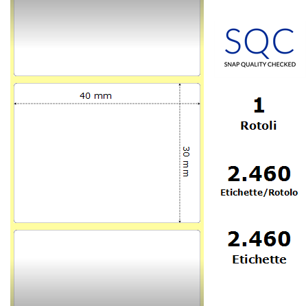 DT040030-PWPC-25/121 - Etichette SQC  Carta