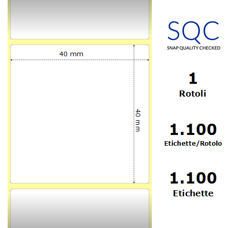 DT040040-RWPC-25/100 - Etichette SQC  S-DESK-PD Carta