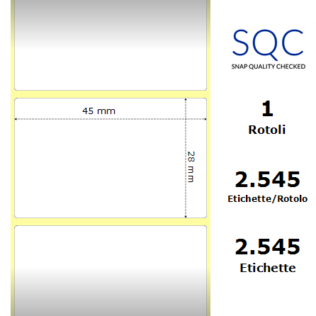 DT045028-RWPC-25/127 - Etichette SQC  S-DESK-PD Carta