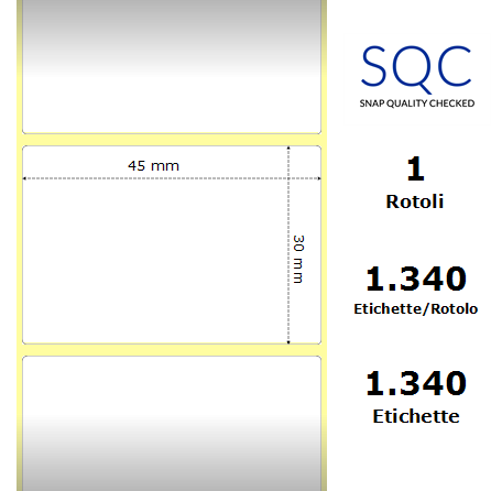DT045030-PWPC-40/102 - Etichette SQC  S-DESK-PD Carta