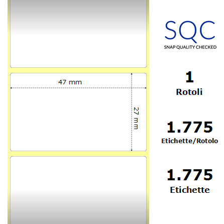 TT047027-PWPC-25/100 - Etichette SQC  Carta