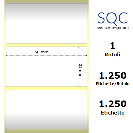 DT050025-PWPU-40/93 - Etichette SQC  S-DESK-PD Carta