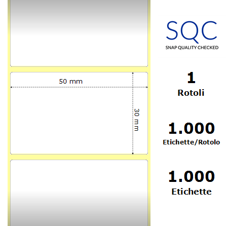 DT050030-PWPU-25/86 - Etichette SQC  Carta