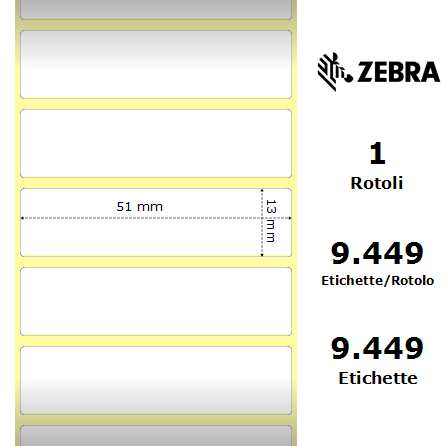880336-012/S - Etichette Zebra  Z-Ultimate 3000T White Poliestere